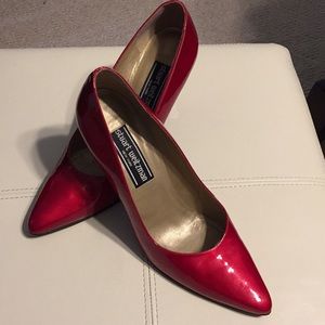 stuart weitzman Red Patent Leather Pumps